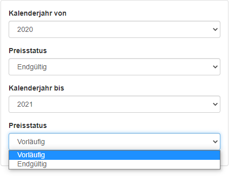 Erweiterung der Vergleichskriterien